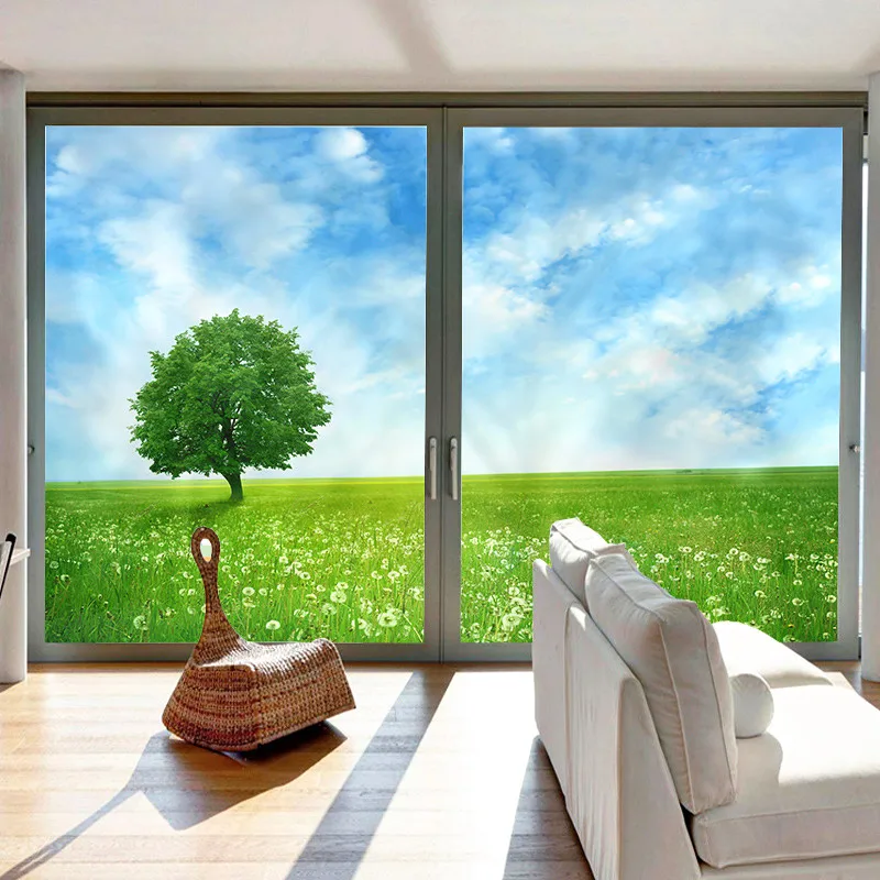 Самоклеящаяся матовая стеклянная пленка на заказ для раздвижных дверей и окон