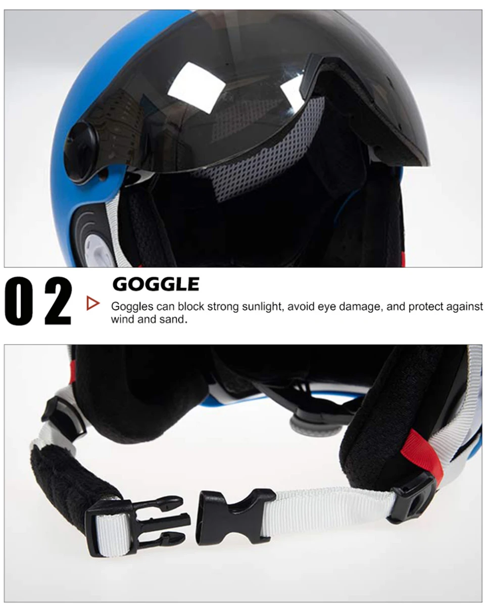 LOCLE CE Certification Skiing Helmet Men Women Ski Helmet Outdoor Sports Ski Snowboard/Skateboard Helmet ABS+PC+EPS 52-63cm