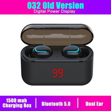 Q32 Digital Display Новинка Q32 TWS 5,0 Bluetooth наушники с шумоизоляцией беспроводные наушники игровая гарнитура с микрофоном 2000 мАч светодиодный водонепроницаемый внешний аккумулятор - Цвет: Q32 Digital Display