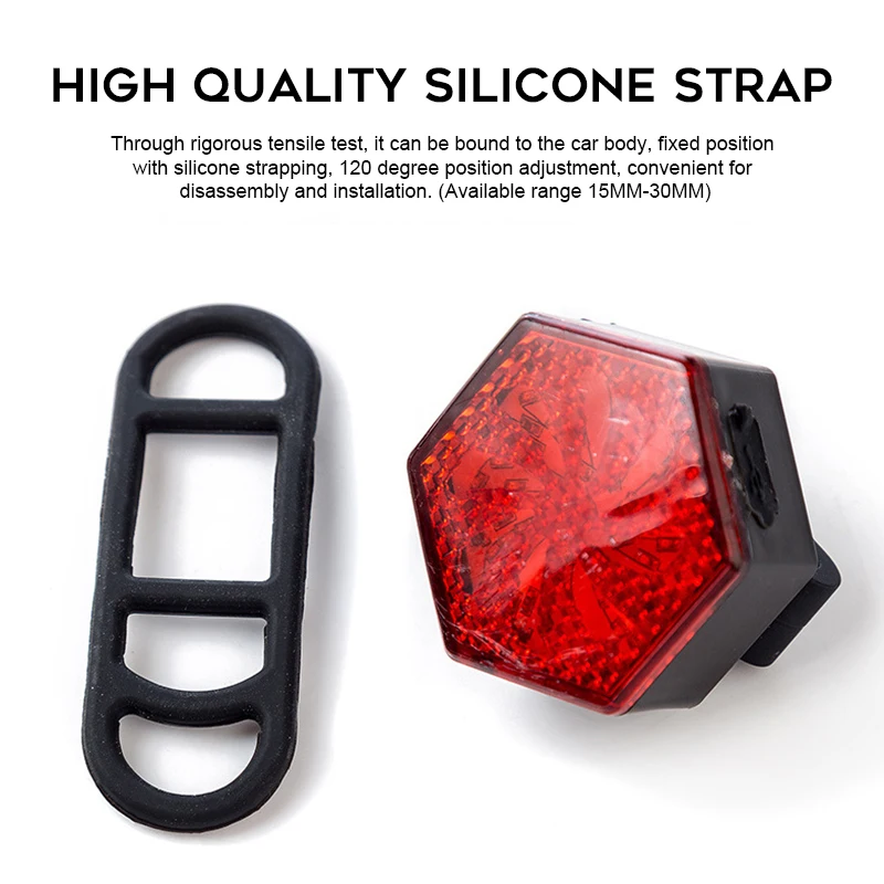 

Lumens Bicycle Rear Light Rechargeable Front Rear Warning Light Rainproof LED Red White Safe High Quality Cycling Light