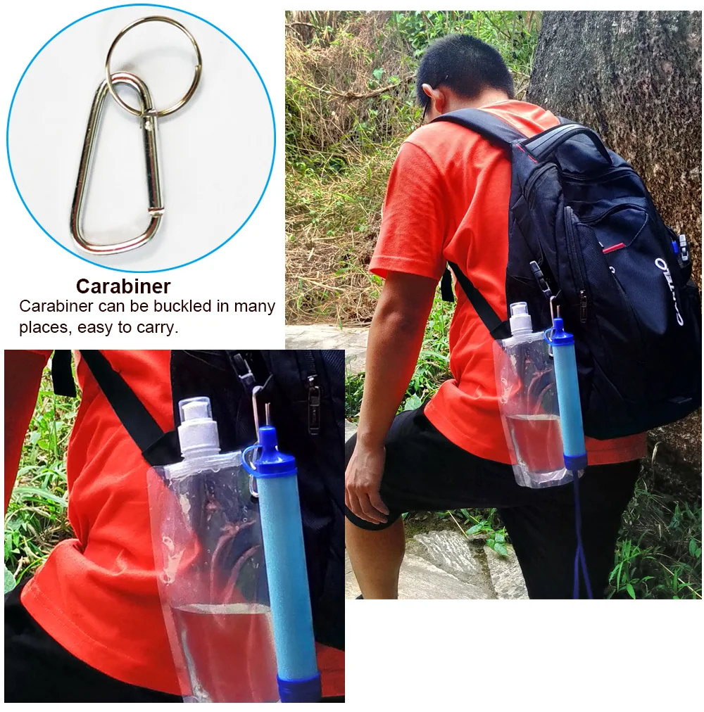 

Outdoor Water Purifier Camping Hiking Emergency Life Survival Portable PurifierTravel Wild drink Ultrafiltration Water Filter