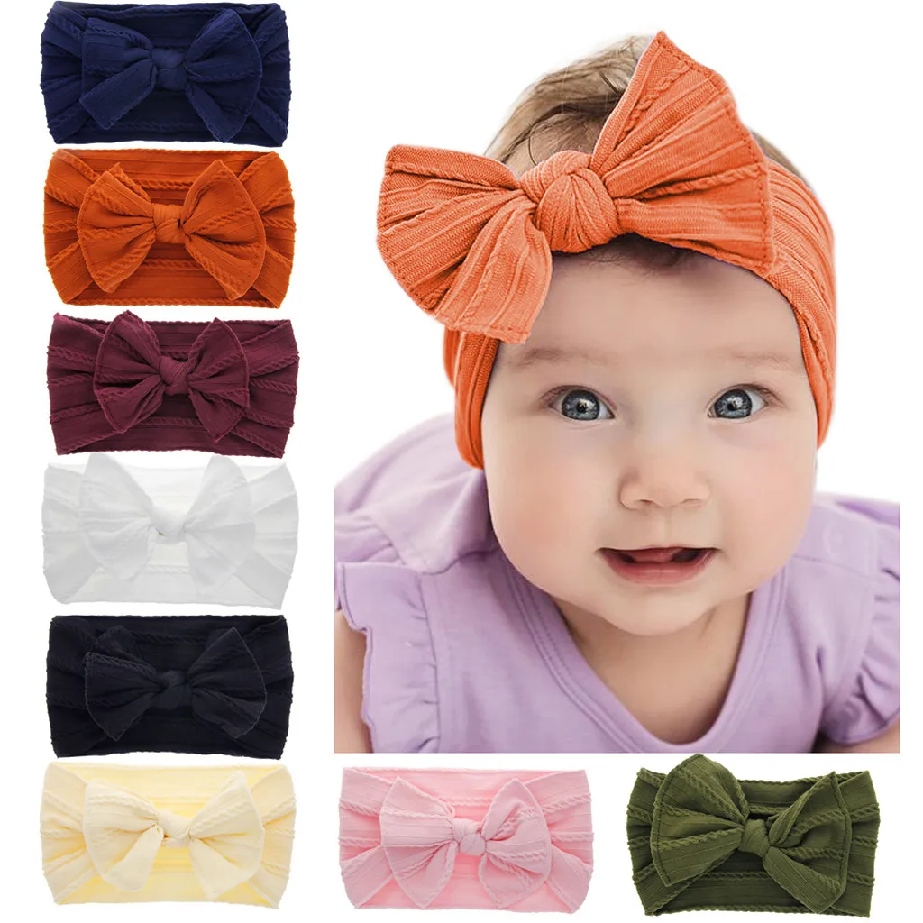 2020 New Bowknot big headband baby bow headbands hair band for girls boy girl turban head accessories# DEC | Детская одежда и