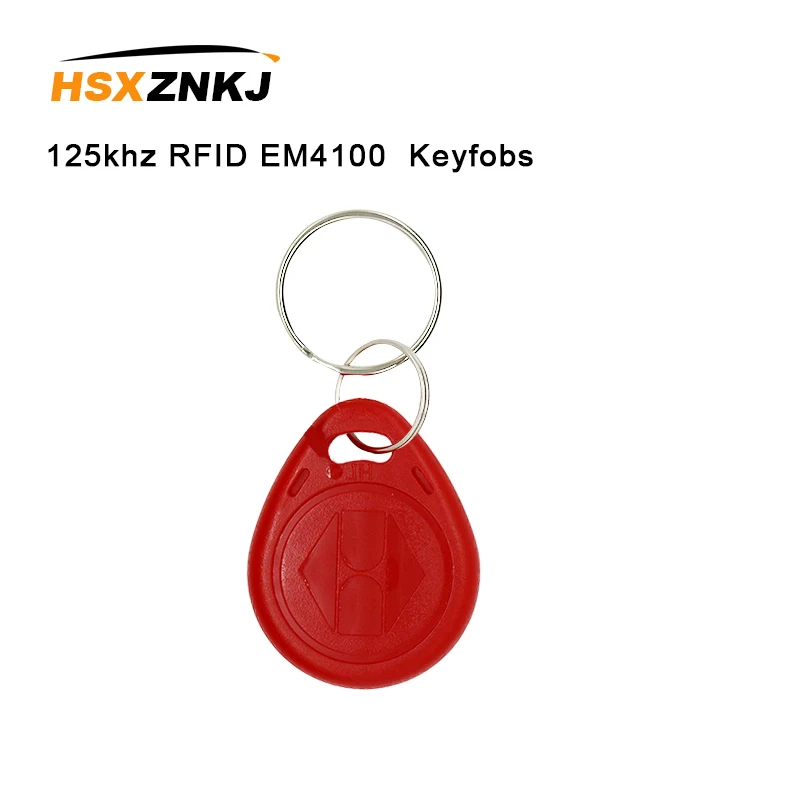 

100Pcs/lot 125khz RFID EM4100 Keyfobs Keychain ID Card Read Key Fobs Token Tags TK4100 RFID Card Only Access Control