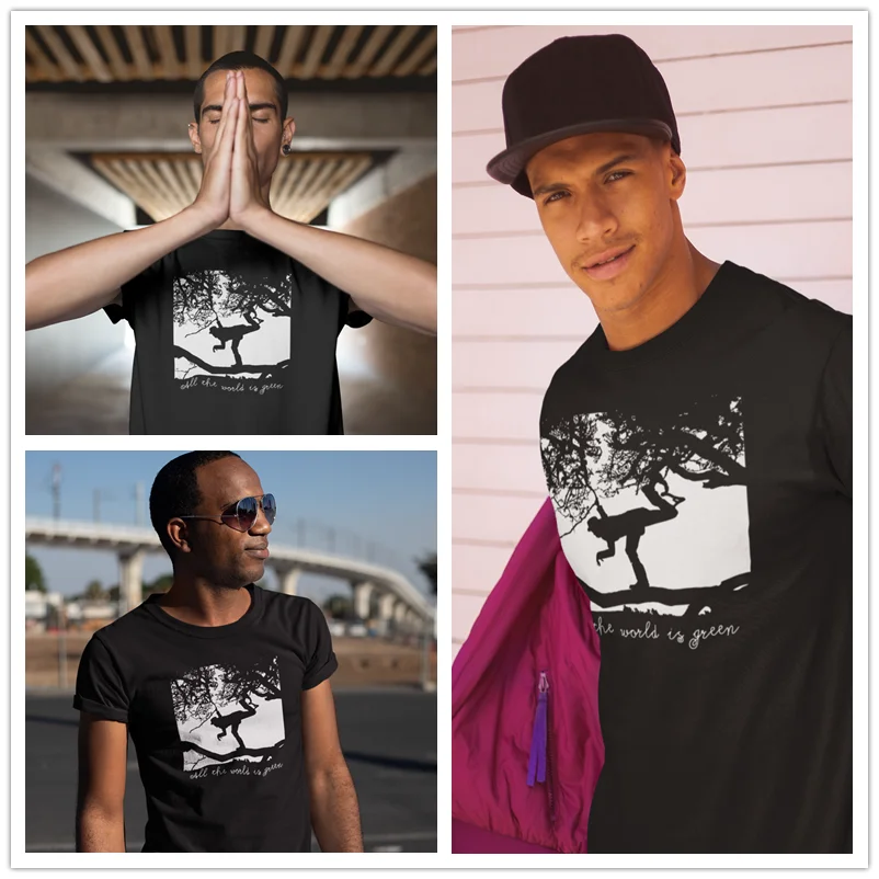 Футболка Tom Waits-Зеленая Мужская футболка с коротким рукавом и принтом 100% хлопок