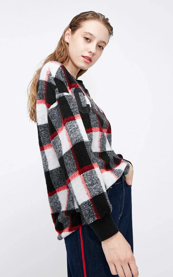 Vero Moda уличная толстовка с капюшоном и принтом в клетку с открытыми плечами | 318333519