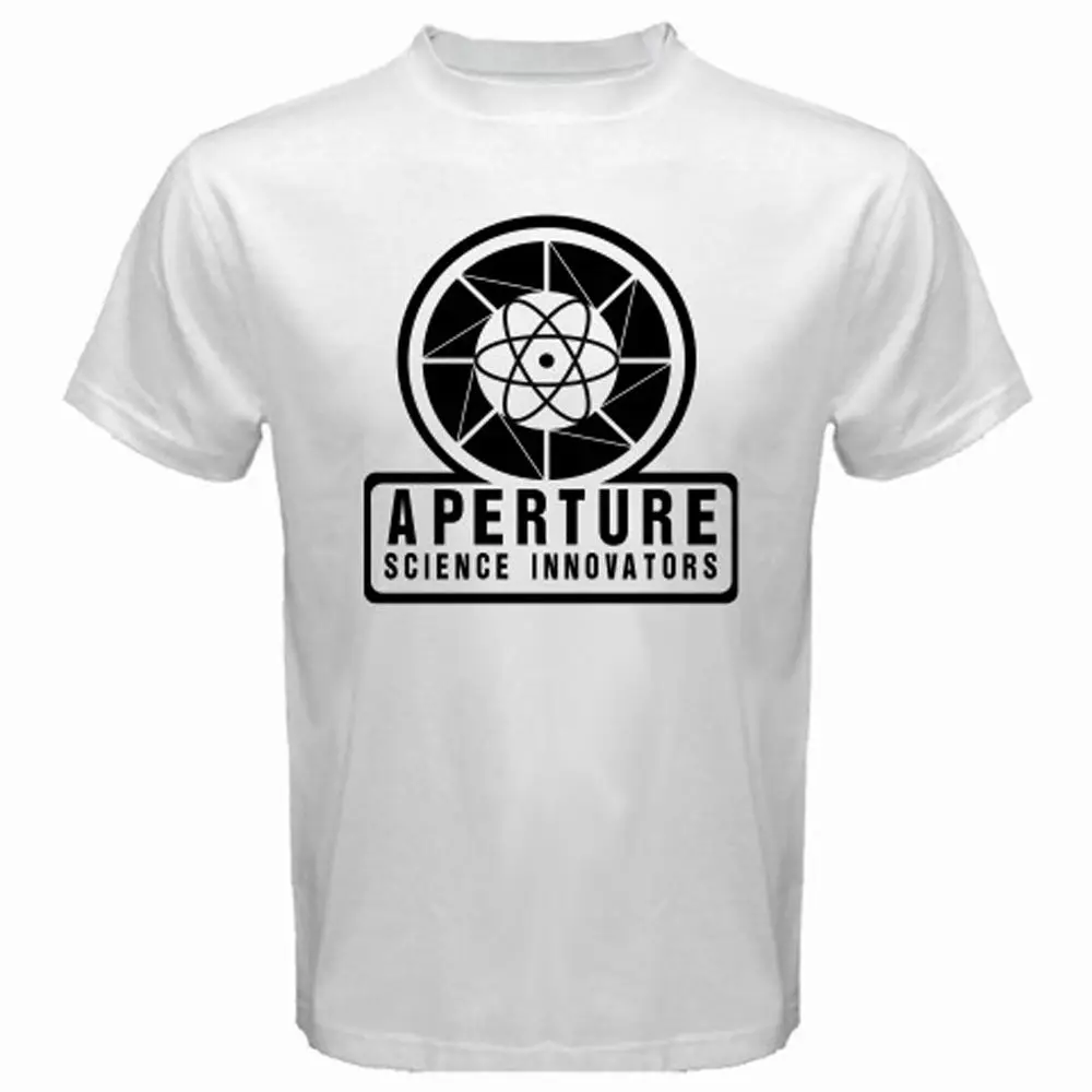Новая мужская белая футболка Aperture Science innovaters с логотипом Размер S до 3XL удобная