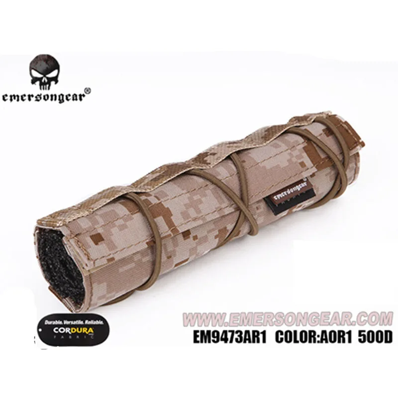 AOR1 Emersongear Emerson Suppressor Охотничьи Аксессуары 18 см Mirage Heat Cover Shield Sleeve глушитель крышка глушителя Quick Release - Цвет: AOR1