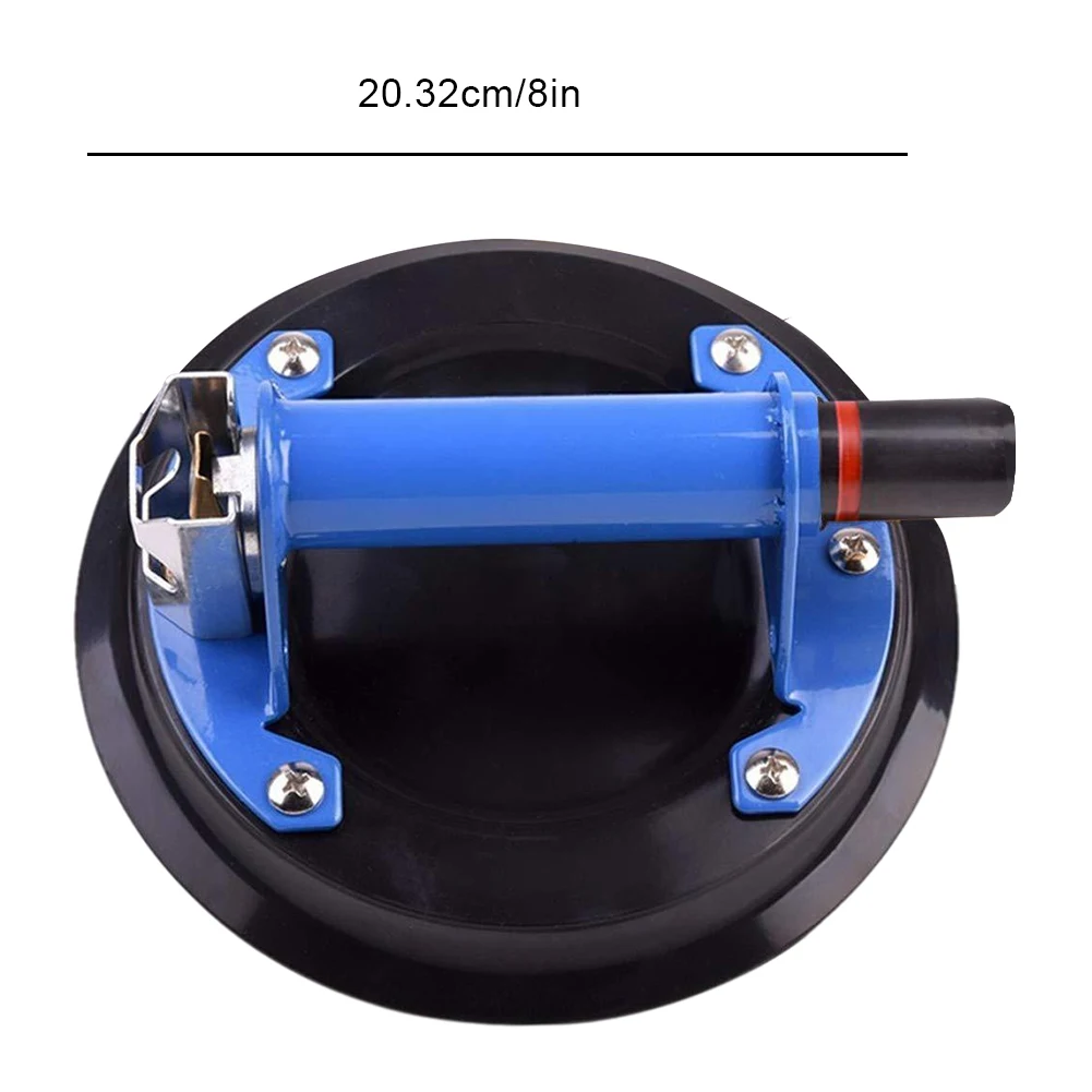 

Heavy Duty Vacuum Suction Cup Glass Lifter 8Inch Hand-Held Suction Cup With Metal Grip Handle Heavy For Granite & Glass Lifting