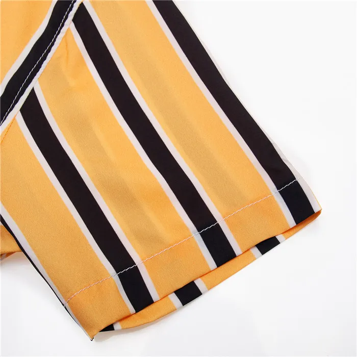 2020 модная полосатая Мужская рубашка с коротким рукавом хлопковая уличная одежда