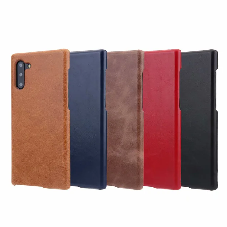 Note10+ ретро матовый чехол из натуральной кожи для телефона samsung Galaxy Note 10 9 S10 S9 Plus Note10 Простой деловой чехол