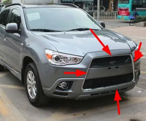 Хромированная решетка из АБС-пластика отделка вокруг гоночных грилей световой