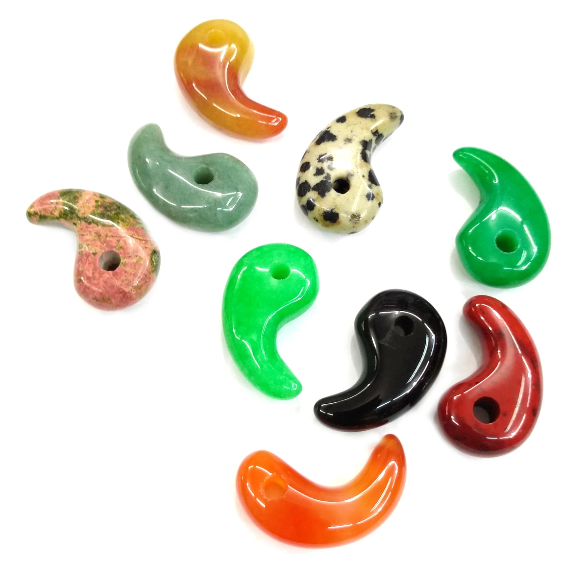 

Natural Semi-precious Stone Charms Pendants Turquoises Agates Aventurine Pendant For Jewelry Making DIY Necklace Accessories