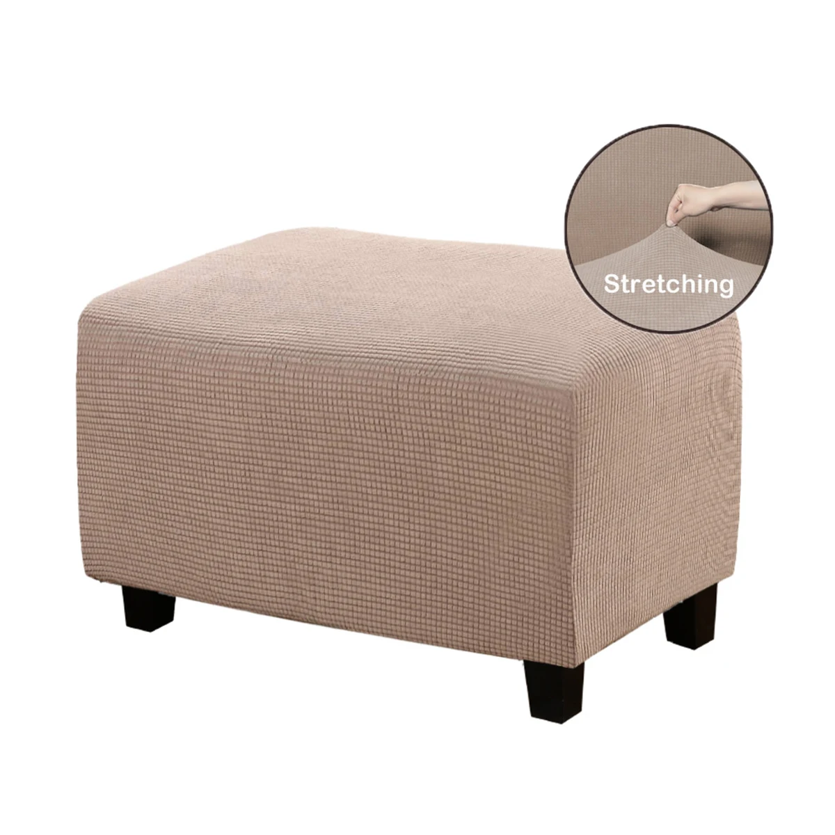 

Elastic Footstool Cover Stretch Sofa Pleda Protector Ottoman Slipcover Washable Sofa Foot Rest Washable Stool Covers 2021 New