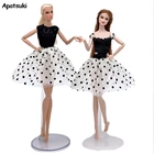 1 шт., модное цельное платье, Одежда для кукол Барби, платья для 16 кукол, короткие юбки для куклы 11,5 дюйма, аксессуары для поделок, детская игрушка