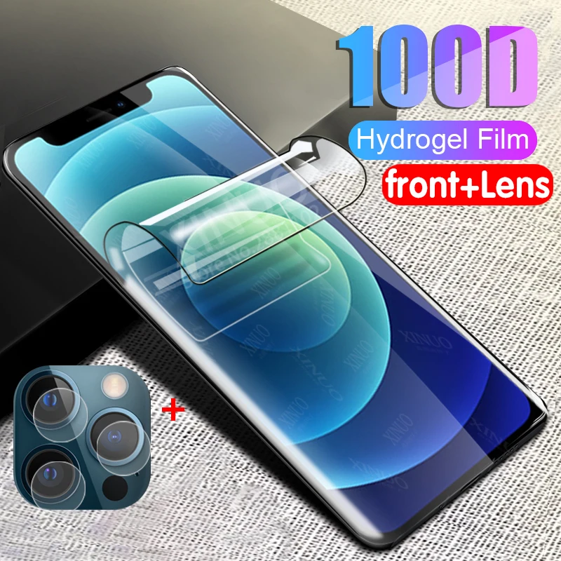 Гидрогелевая пленка для iphone 12 pro max, защита экрана камеры для iphone 12 mini promax 12 pro max 12 min phone12 pro max, стеклянная пленка