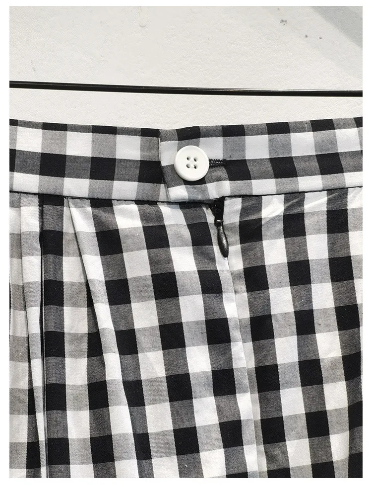 

High Quality Autumn and Winter New All-match Plaid Princess Style Stitching Long Skirt Skirt Women