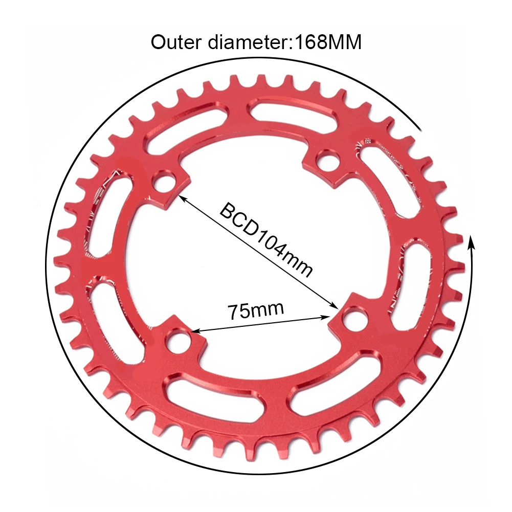 

Aluminum Alloy Bicycle MTB 104BCD Crank Chainwheel Round 40T/42T Narrow Wide Chain Wheel Mountain Bike Chainring Cycling Parts