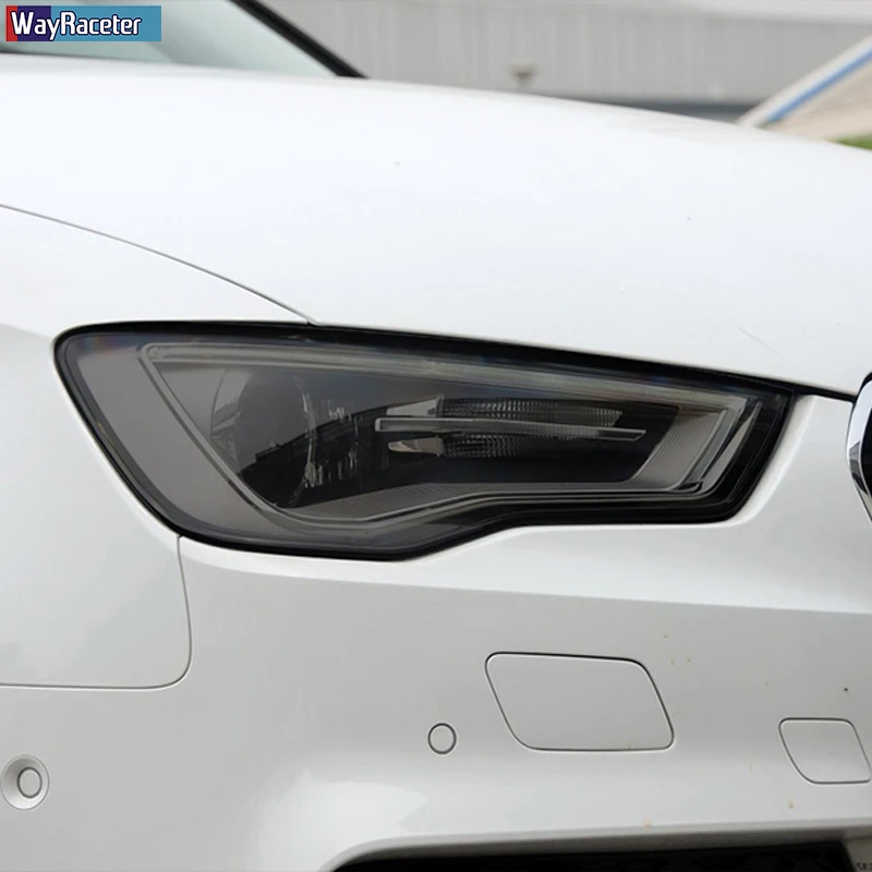 

2 Pcs Car Headlight Protective Film Vinyl Anti Scratch Transparent Black TPU Sticker For Audi A3 S3 RS3 8V 2013-2020 Accessories