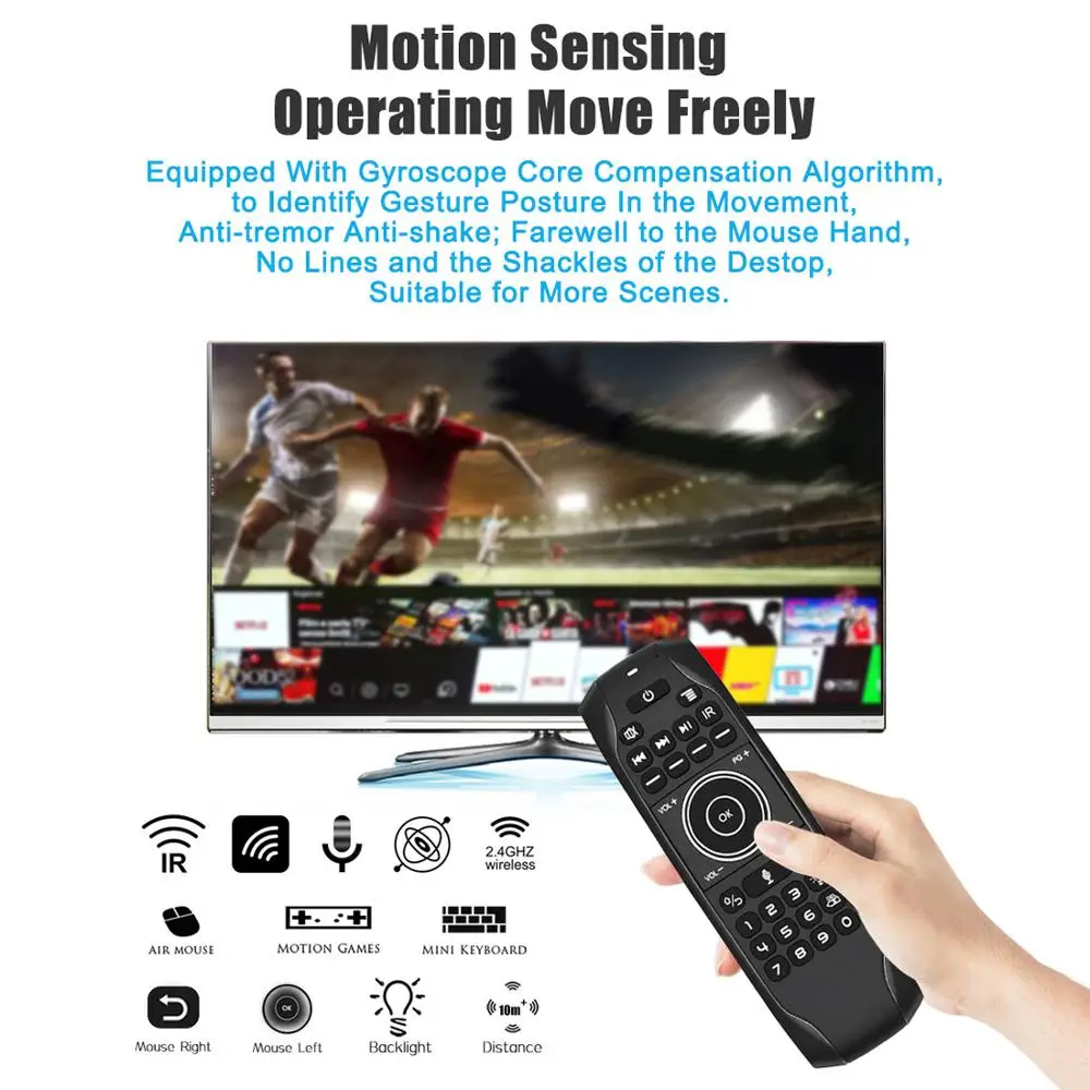 russian mini keyboard g7v backlit voice search smart air mouse gyroscope ir learning 2 4g wireless remote for android tv box free global shipping