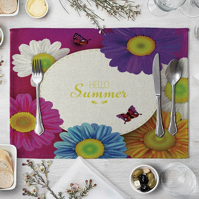 Ромашками Кухня обеденный Коврики на стол подставки под чашки подставка в стиле