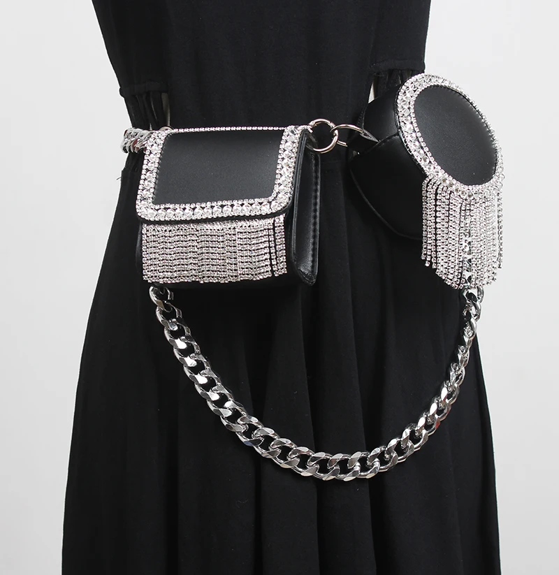 

Women's runway fashion shiny crytal beaded chain punk Cummerbunds female Dress Corsets Waistband Belts decoration belt R3431