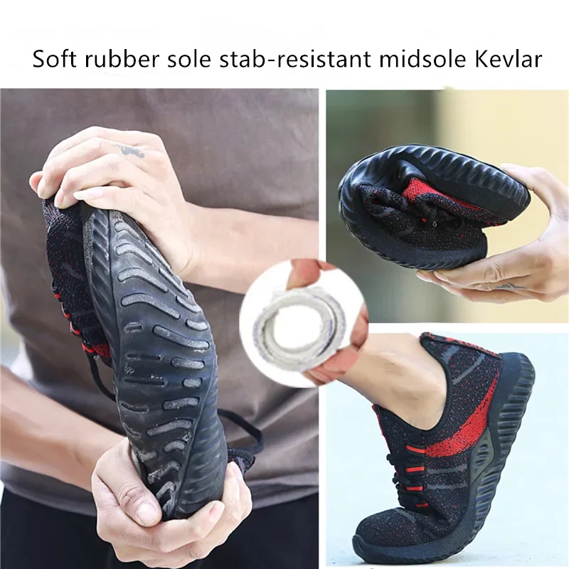 

Work Safety Shoes Men's Steel Toe Breathable Outdoor Construction Protective Footwear Puncture Proof Boots Lightweight Sneakers