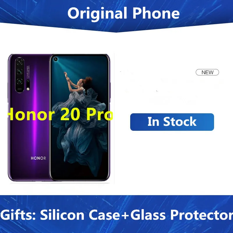 Смартфон Honor 20 Pro Kirin 980 Android 9 0 6 26 дюйма 48 Мп + 32 18 МП 16 2 сканер отпечатка