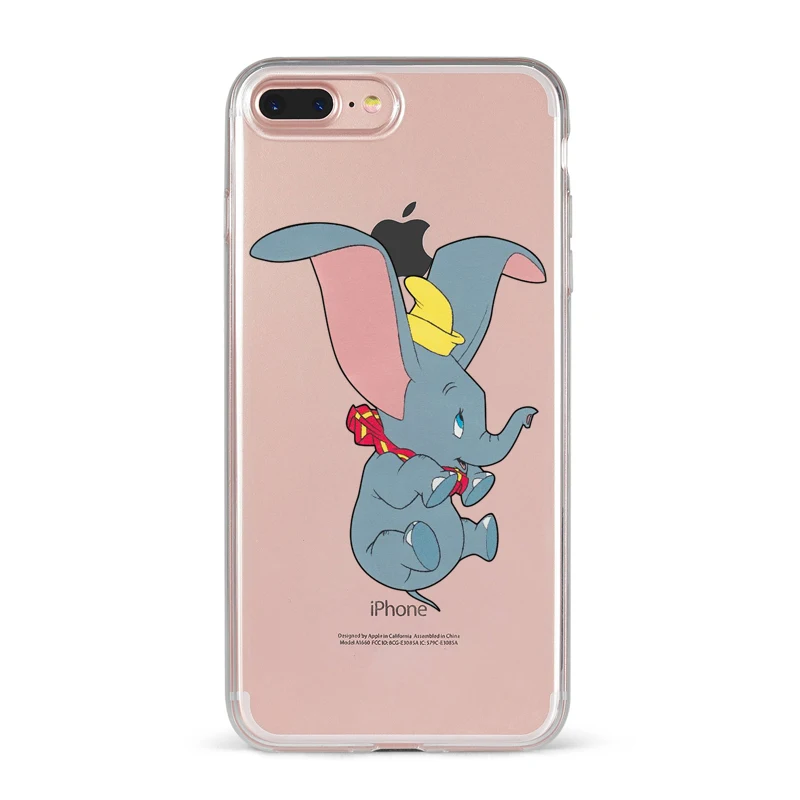 TPU Силиконовый чехол с изображением животных Дамбо Винни для iPhone X XS MAX XR 8 7 6 6S Plus 5 5S SE XS MAX, чехол для телефона - Цвет: TPU
