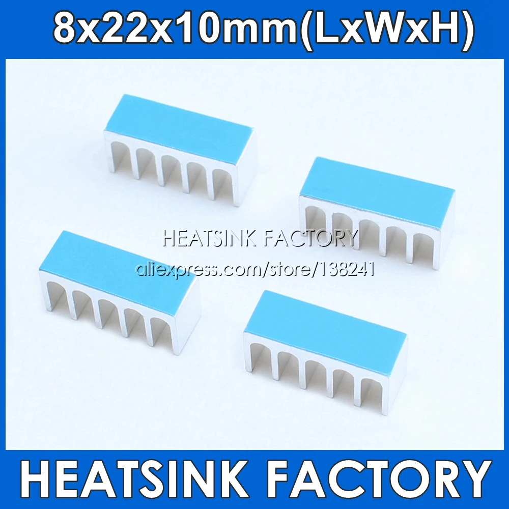 Алюминиевый Охлаждающий радиатор 8x22x10 мм кулер с тепловой двусторонней