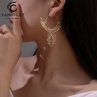 2019 ms bohemia brincos gold earrings ear mouth ethnic hollow out eagle round large earring fashion jewelry accessories