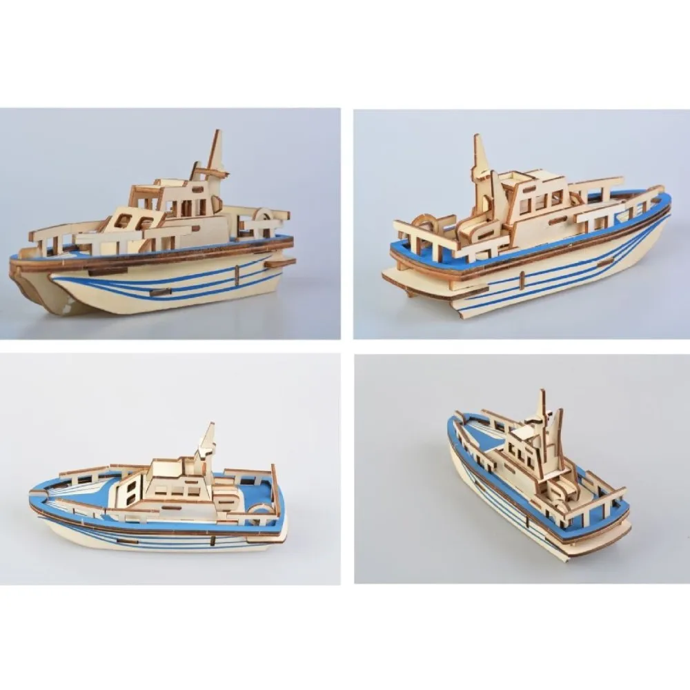 Набор для сборки сделай сам 3D деревянные игрушки модель спасательной лодки пазл