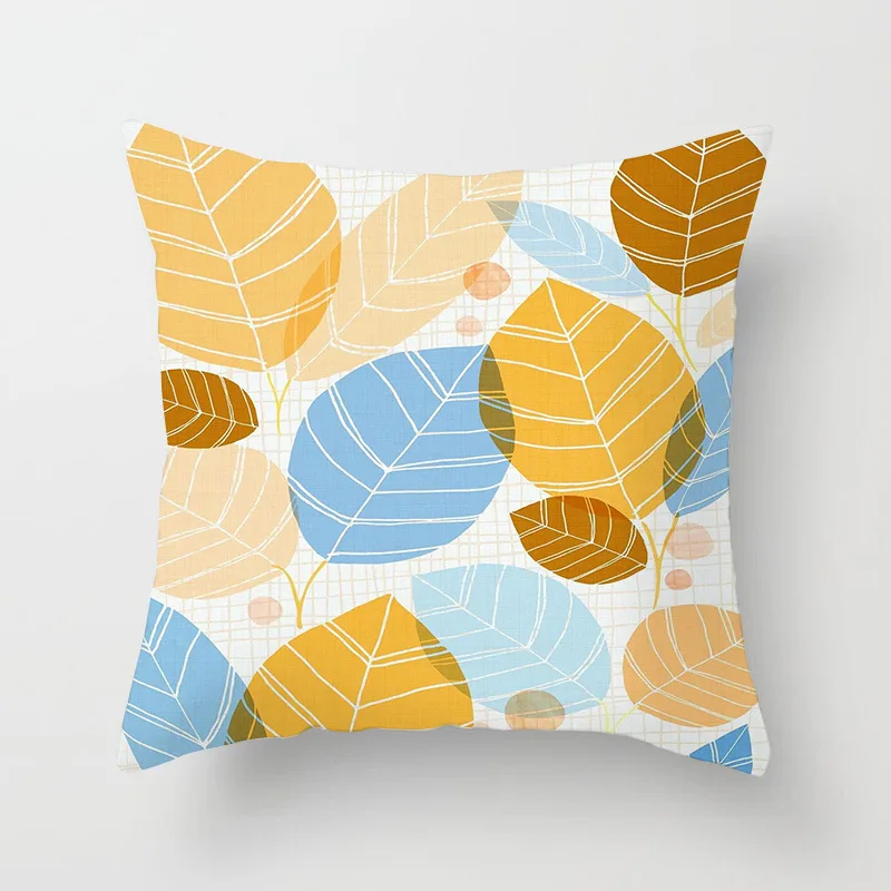 

New Yellow Color Throw Pillow Case Mid Century Geometric Printing Cushion Covers for Home Sofa Chair Decorative Pillowcases