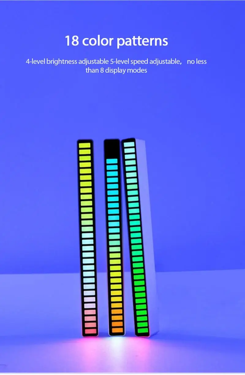 

Voice-activated Pickup Rhythm Light Car Atmosphere RGB Colorful LED Music Rhythm Light USB Night Lights Stage Lighting Effect