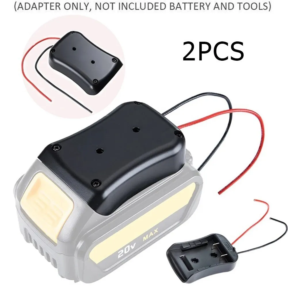

2pcs Battery Adapter 14AWG Plastic Black For Dewalt 14.4V/18V/20V Lithium Battery DIY Adapter Dock Power Connector 14 Gauge