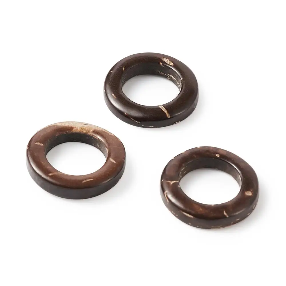 200 шт. Деревянные ювелирные изделия соединительные кольца с кокосом верблюд 20 ~ 23x2