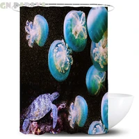 submarine jellyfish curtains waterproof coral bathroom polyester cute kid%e2%80%98s%e2%80%99 fashion turtle shower curtains screen with hooks