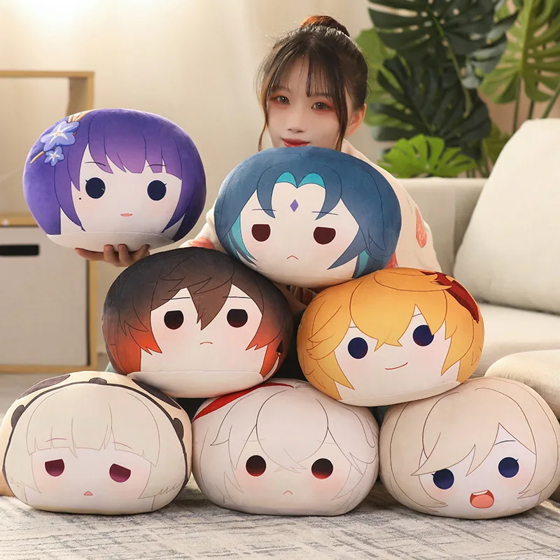 

Genshin Impact Pillow Dumpling Small Pillow Raiden Shogun Zhongli Kazuha Genshin Impact Plush Pillow For Home and Comfort Hug