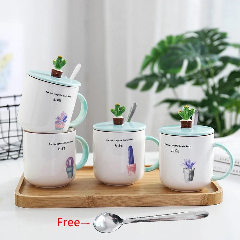 1 шт Высокое качество кактус Керамика чашки Творческий искусственные растения