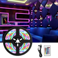 led strip light 5m rgb 2835 smd colour changing with remote control waterproof for bedroom tv party diy decoration tape diode