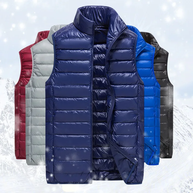 2019 зимний мужской ультра светильник с гусиным пухом пальто куртка со стоячим
