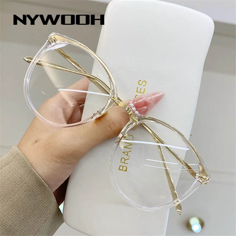 Прозрачная оправа для очков NYWOOH женские ретро очки кошачий глаз близорукости