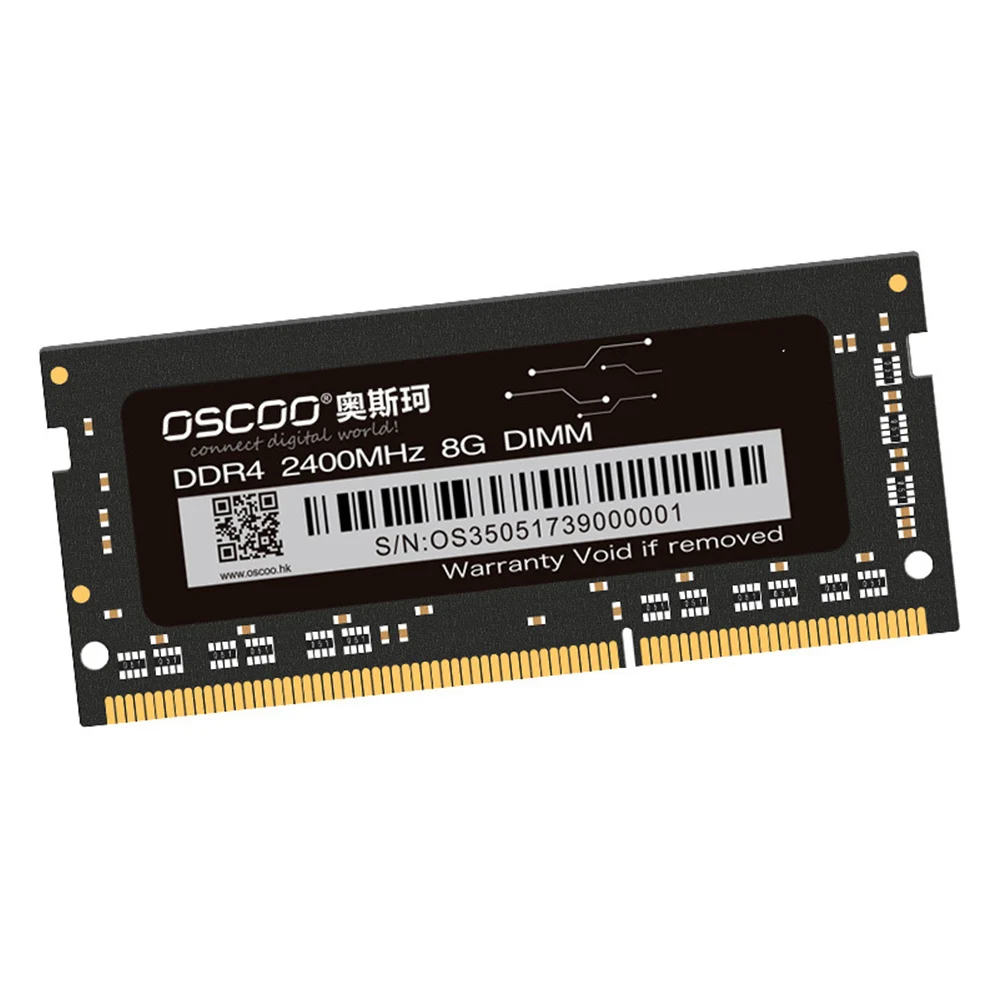 

OSCOO DDR4 Memory Bar 4GB/8GB/16GB 2400Mhz Desktop Laptop DDR4 Motherboard 260Pin 1.2V SO DIMM Desktop Memory