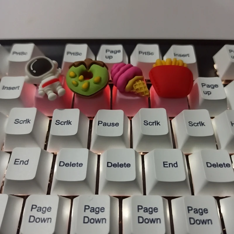 

1Pc DIY PBT Keycap Pink Cute Cake Ice Cream for mechanical keyboards R4 Height Children's Gifts