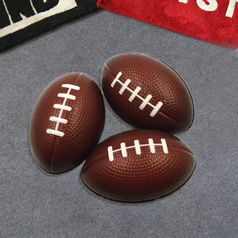 

1PC Small Brown Rugby PU Foam Football Children's Toy Ball Decompression Exercise Interactive Toy Game Girls Boys Gifts