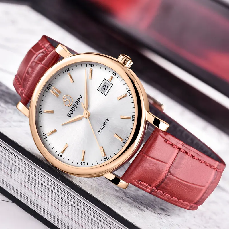 Женские швейцарские кварцевые часы Boderry роскошные топового бренда деловые