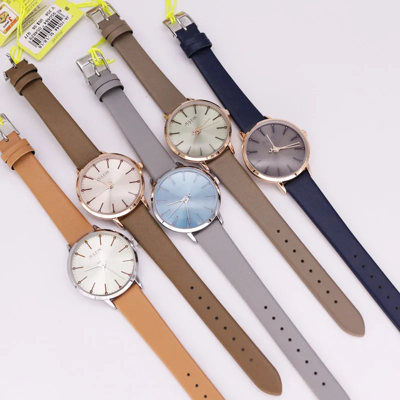 

Julius Women's Leather Lady Watch Japan Quartz Girl Gift Hours Fashion Clock Bracelet Girl's Birthday Christmas Valentine Gift