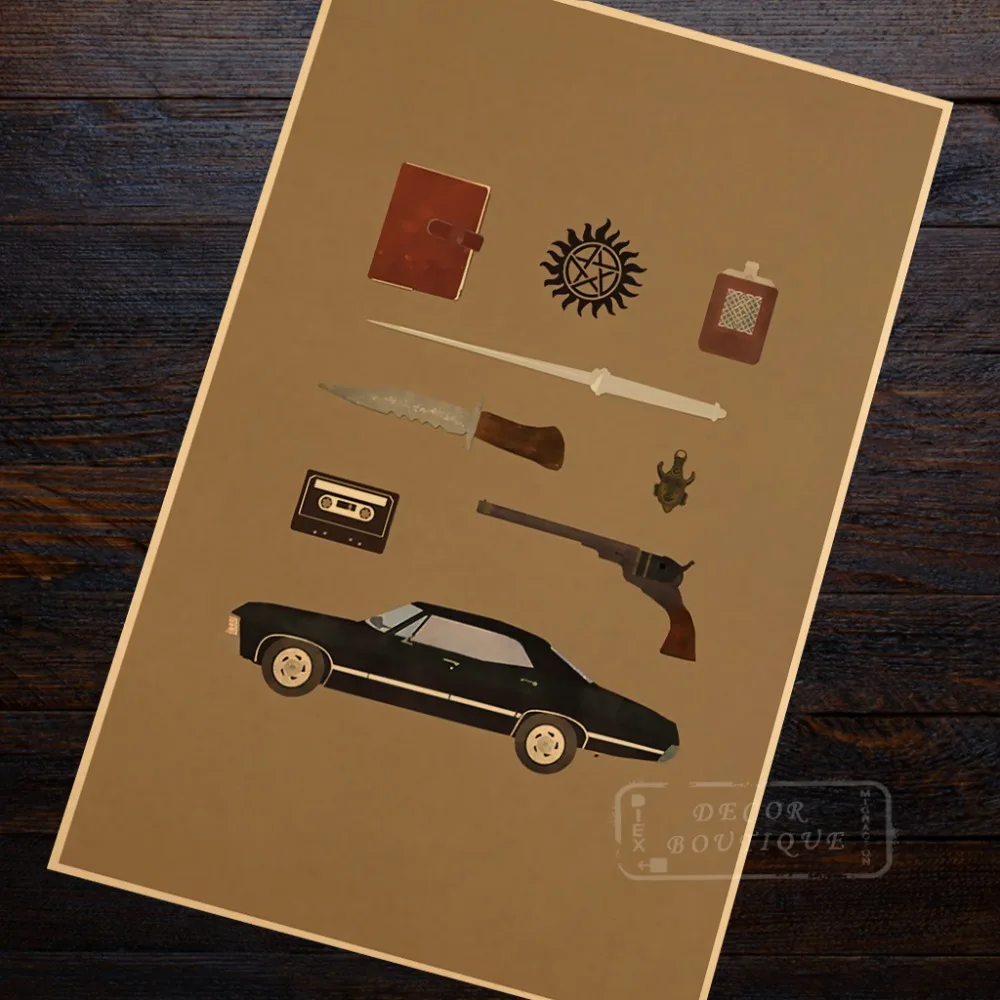 Сверхъестественные телевизионные фотообои винтажные декоративные настенные