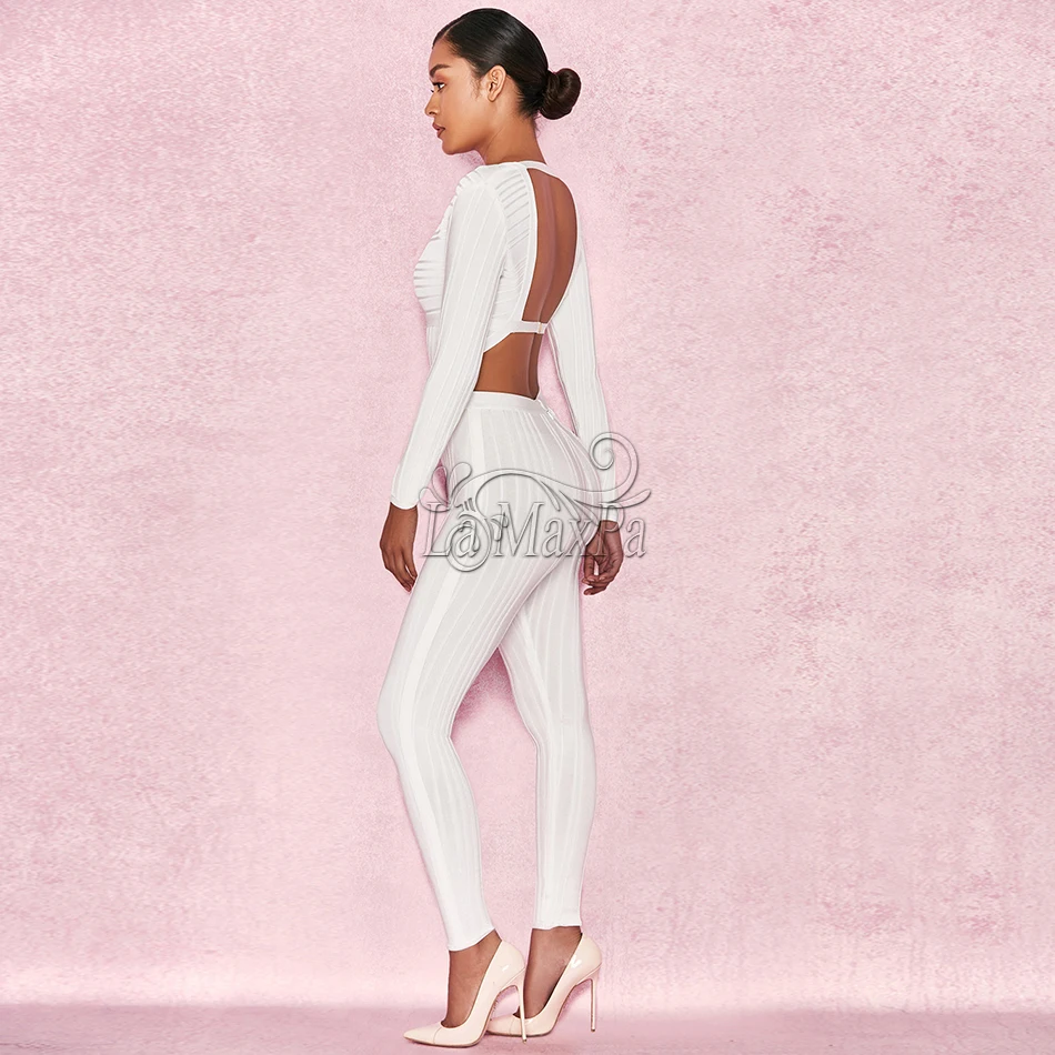 Новинка осени 2020 Женский Бандаж с длинным рукавом и глубоким v образным вырезом