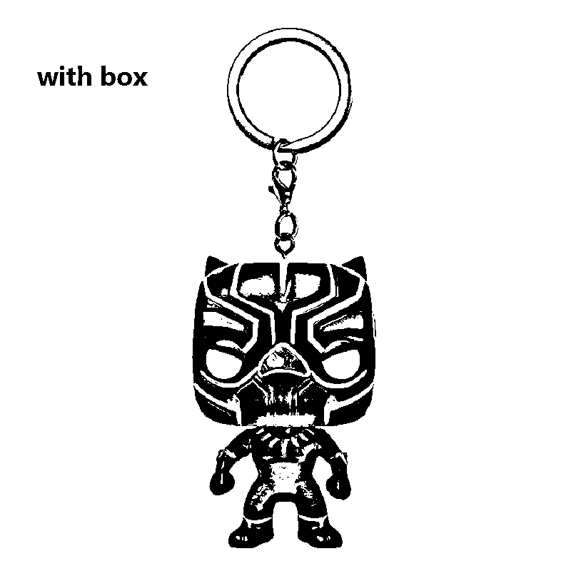 Новинка брелок с героями Marvel Карманный черный пантера Мстители экшн статуэтки