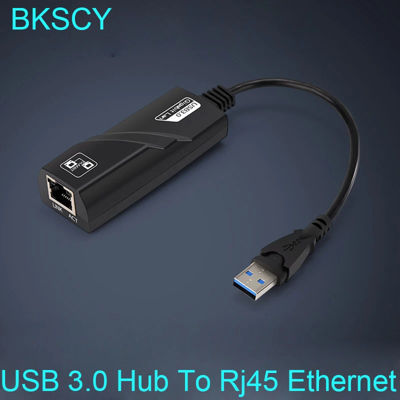 BKSCY USB 3 0 гигабитный ethernet адаптер к RJ45 1000 Мбит/с сетевая карта Lan для Windows 10 8 7 XP Mac OS